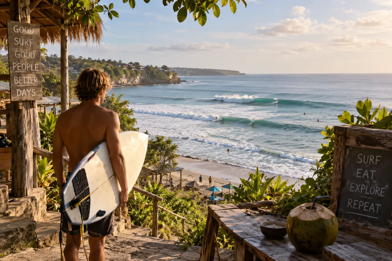 Surfers in Bali
